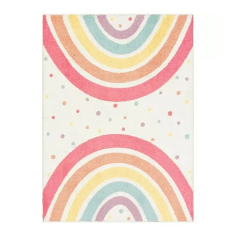 Navak Carpet Shaggy Bedroom Rugs for Kids Rainbow Fluffy Carpet Living Room Hairy Nursery Play Mat for Children Plush Baby Rugs Soft Foot Mat