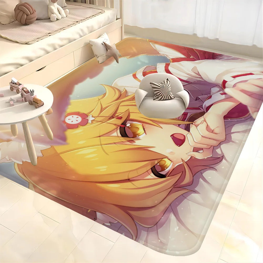 Navak Carpet The Helpful Fox Senko-san Floor Mat Non-Slip Laundry Room Mat Laundry Decor Balcony Child Living Room Bedside Mats
