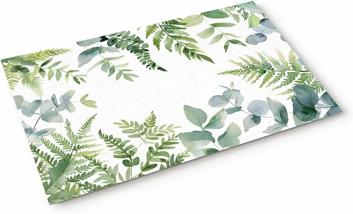 Navak Carpet Eucalyptus Leaf Plant Welcome Doormat Decor Kitchen Corridor Balcony Rugs Living Room Carpet Bedroom Anti-slip Floor Mat