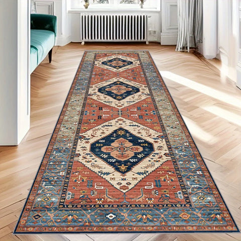 Navak Carpet Exclusive Picks Crystal Velvet Soft And Non-Slip Vintage Boho Persian Carpet Laundry Room Hallway Kitchen Living Room Bedroom Mat