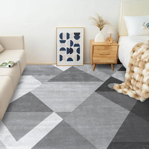 Navak Carpet HOMFINE Washable Modern Area Rug - Geometric Stylefor Living Room, Bedroom, Machine Washable Rug Soft Non Slip Non She