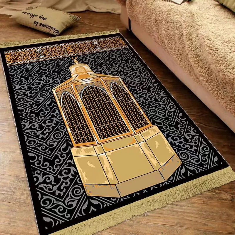 Navak Carpet Islam Thick Prayer Rug Man Prayer Mat for Muslim Ramadan Thickened Soft Man Prayer Mat Portable Prayer Rugs kids Prayer Rug