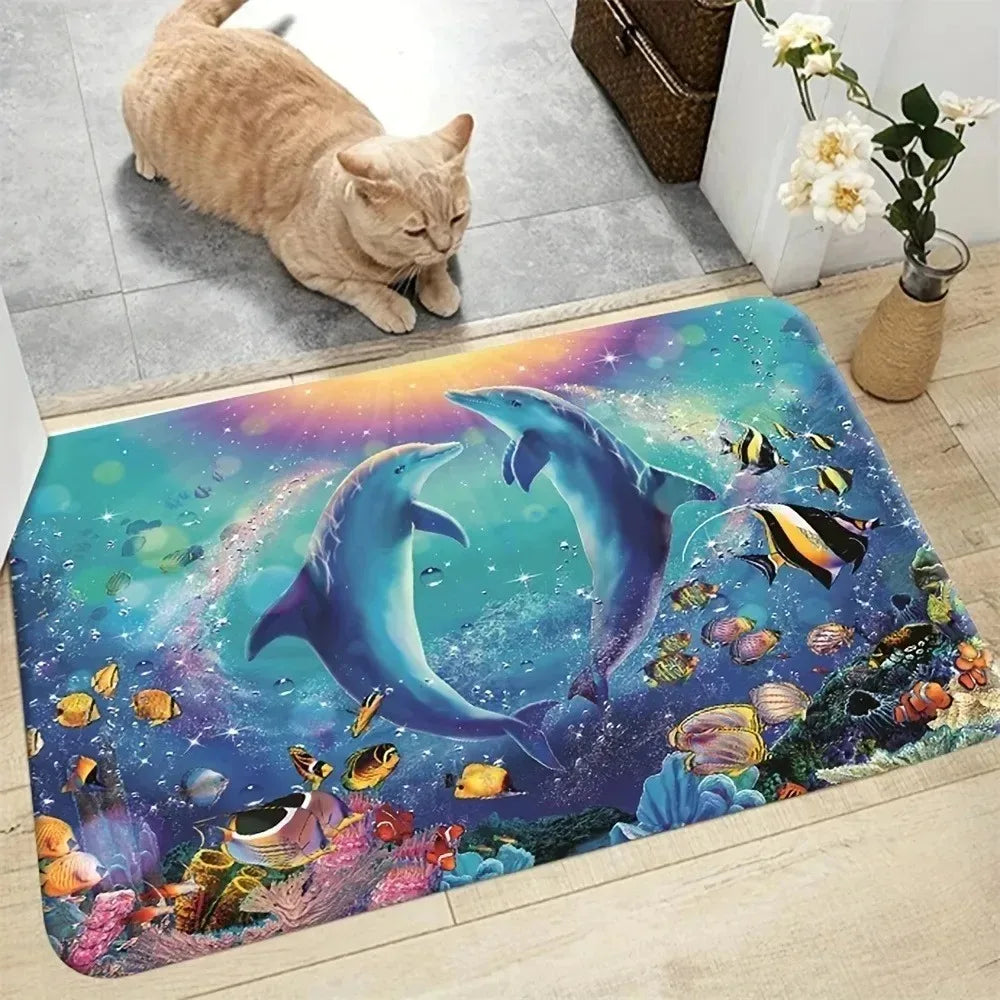 Navak Carpet 1PC Chicken Pattern Kitchen Rugs Non-Slip Home Door Mats Pop design Bathroom Rugs Bath Mat Carpet for Home Sink Laundry Decor