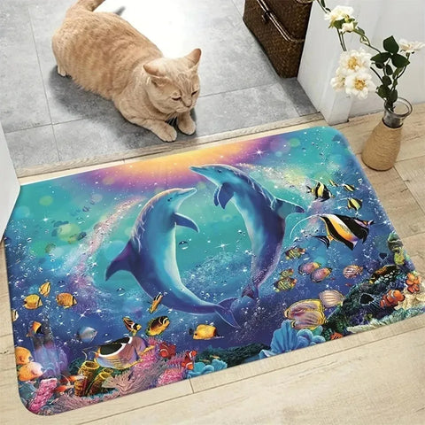 Navak Carpet 1PC Chicken Pattern Kitchen Rugs Non-Slip Home Door Mats Pop design Bathroom Rugs Bath Mat Carpet for Home Sink Laundry Decor