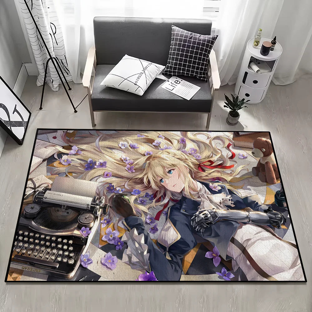 Navak Carpet Door Mat For Evergarden Bathroom Decoration Anime Room Violet Decor Doormat Carpet Entrance Welcome Bath Kitchen Rug