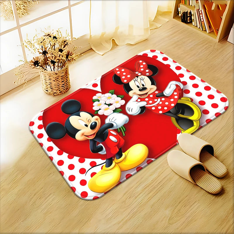 Navak Carpet Mickey and Minnie Mouse Nursery Red Cute mat  Kids Room Rug Baby Room Decor Gift for Kids  Area Rug  Kids Room Decor rug