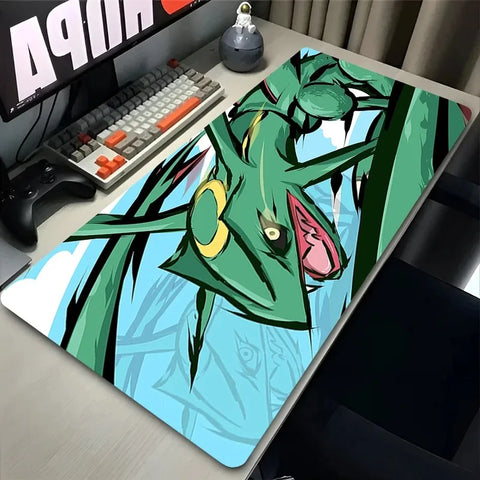 Navak Carpet Green Dragon Clouds Mouse Pad XXL PC Japan Anime R-rayquaza Mousepad Laptop P-pokemons Gamer Keyboard Rug Cool Desk Mat Carpet