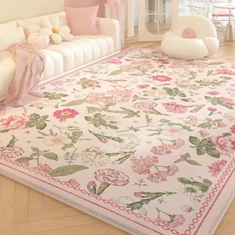 Navak Carpet Korean Minimalist Area Rug – Thick  Blush Pink Living Room Carpet, Oversized Bedroom Floor Mat, Soft & Cozy