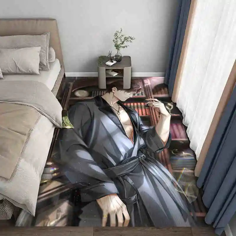 Navak Carpet Exclusive Picks Japanese Anime Loop-Pile Rug - Machine Washable Bedside Carpet for Airbnb, Hotel, Cozy Home Decor