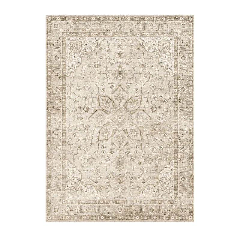 Navak Carpet Green Badge Carpet Elegant Persian Rugs Living Room Bedroom Decorative Carpets Non-slip Soft Prayer Rug Machine Washable Carpet