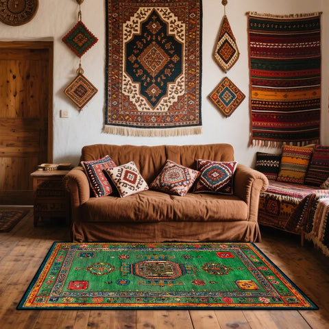 Navak Carpet Bohemian Retro Carpet for Living Room Persian Classical Decoration Sofa Area Rug Bedroom Easy Clean Washable Floor Mats Antiskid