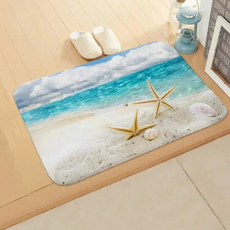 Navak Carpet Beach starfish pattern door mat living room entrance entrance carpet home decoration kitchen bathroom absorbent floor mat