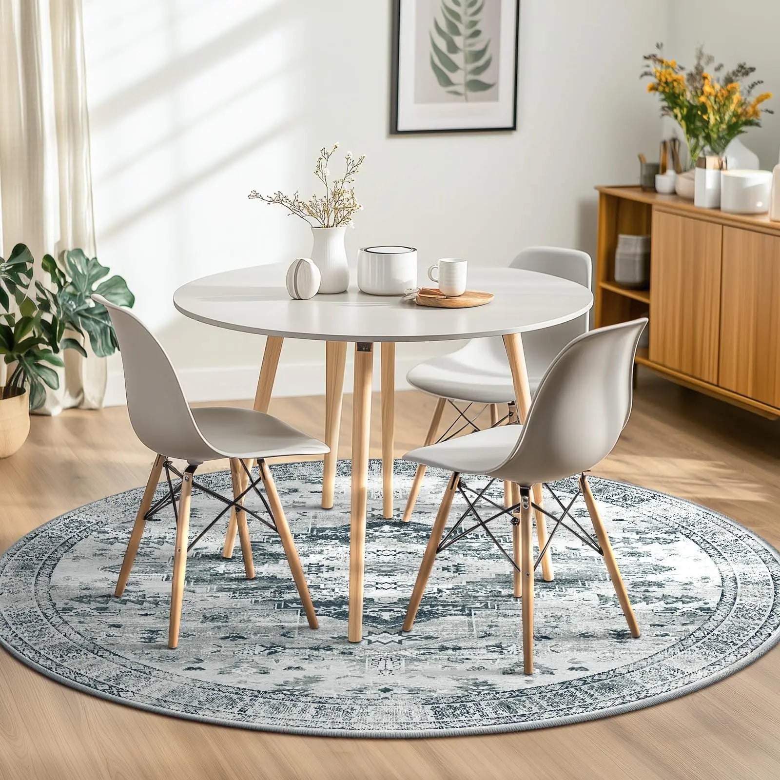 Navak Carpet Area Rug for Living Room Washable Rugs No Pile Carpet for Entryway Bedroom Dinning Room Playroom Vintage Boho Carpet