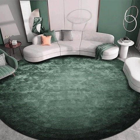 Navak Carpet Modern Minimalist Carpets for Living Room Light Luxury Bedroom Decor Green Carpet Round Lounge Mat Home Fluffy Soft Plush Rug