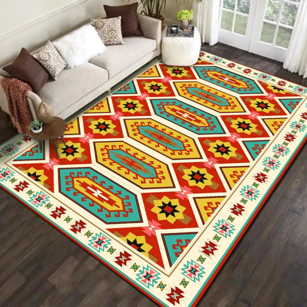 Navak Carpet Retro Persian-Turkish Carpet for Living Room Decor Sofa Rug Bedroom Bedside Soft Rug Kitchen Coffee Table Floor Mat Hallway Rug