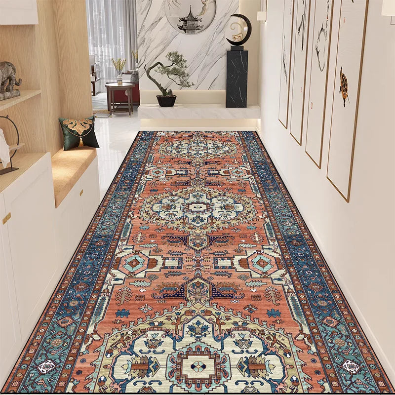 Navak Carpet Exclusive Picks New Chinese Retro Long Carpet Non-Slip Wear Entrance Corridor Modern Zen Space Floor Mat Home Decoration