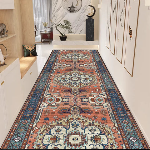 Navak Carpet Exclusive Picks New Chinese Retro Long Carpet Non-Slip Wear Entrance Corridor Modern Zen Space Floor Mat Home Decoration