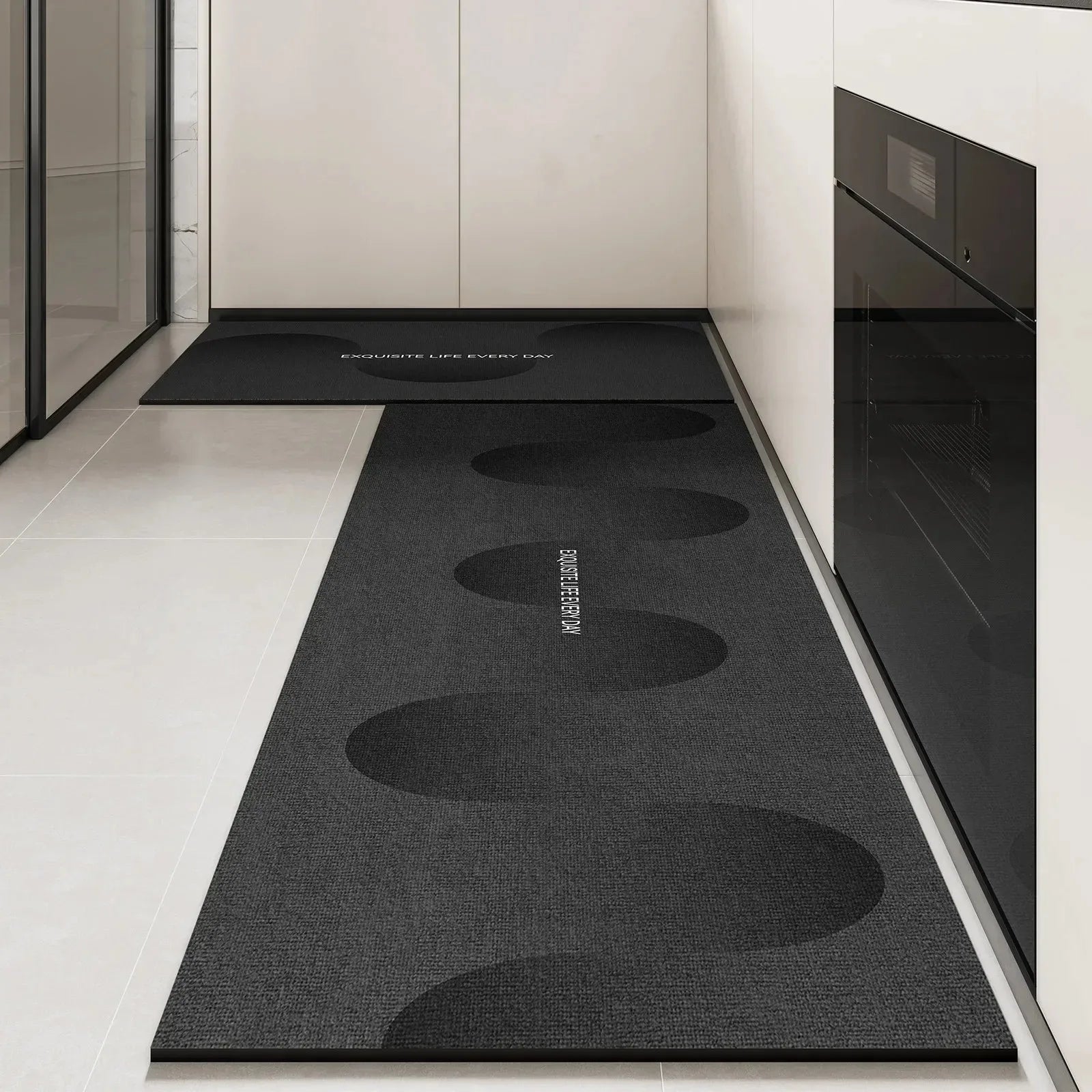 Navak Carpet Kitchen Carpet Large PVC Waterproof Rug Non-slip Floor Mat Leather Oil-proof Foot Mats American Retro Style Home Decoration Rugs