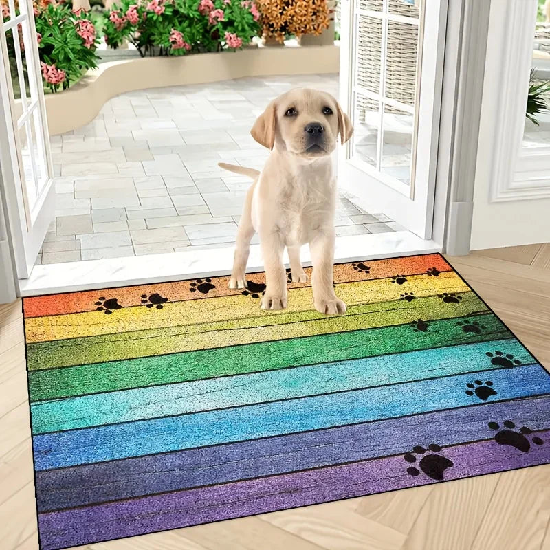Navak Carpet Cat Paw Print Doormat Kitchen Rug Absorbent Floor Mat For Household Decorative Welcome Entrance Door Mats Washable Home Carpets