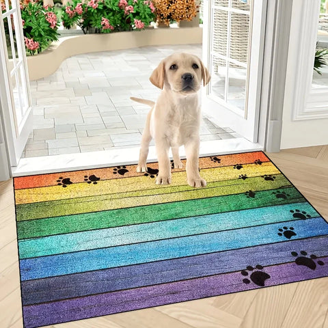 Navak Carpet Cat Paw Print Doormat Kitchen Rug Absorbent Floor Mat For Household Decorative Welcome Entrance Door Mats Washable Home Carpets