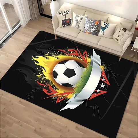 Navak Carpet Ball Sports Themed Carpet Cartoon Soccer Floor Mat for Kids Bedroom Decor Football Large Area Rugs Home Living Room Hallway Rug