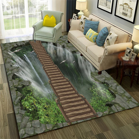 Navak Carpet 3D Illusion Vision Hallucination HD Carpet Rug for Home Living Room Bedroom Sofa Doormat Decor,Child Area Rug Non-slip Floor Mat