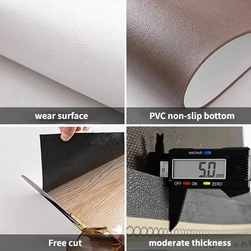 Navak Carpet PVC Leather Balcony Mat Waterproof Nonslip Kitchen Floor Mats Soft Wear-resistant Oilproof Rug Home Decor Carpet 러그 שטיח מַרבַד