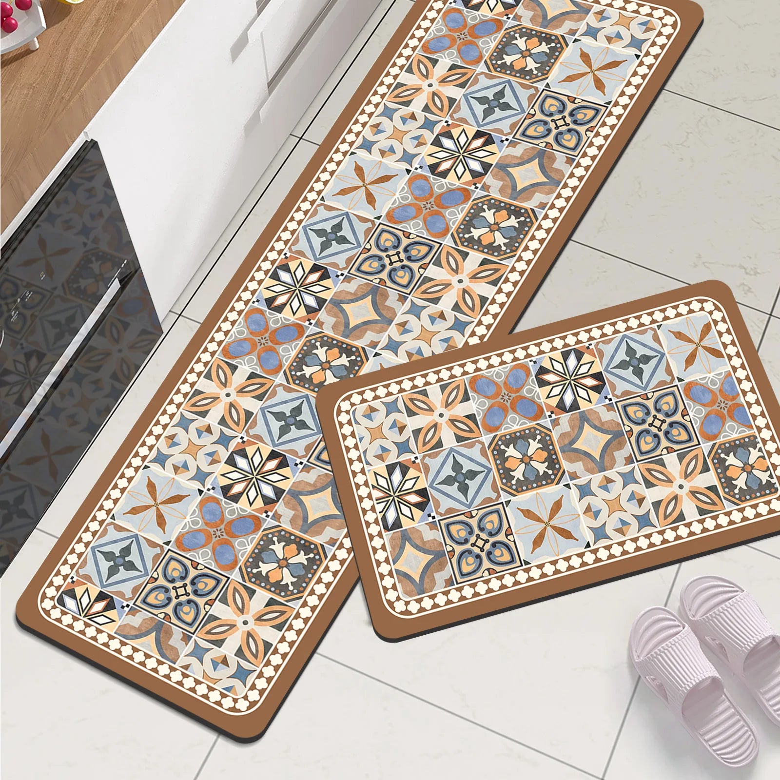 Navak Carpet Super Absorbent Kitchen Mat Waterproof Long Area Kitchen Rug For Living Room Bedroom Foot Mat Hallway Carpet Doormat Washable