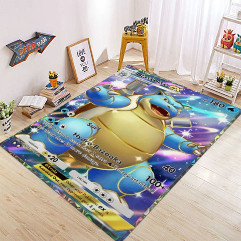Navak Carpet Daily Picks Pikachu Charizard Gengar Card Game Themed Rug for Bedroom Floor Mat Living Room E Sports Zone Stylish Decor Welcome Rug