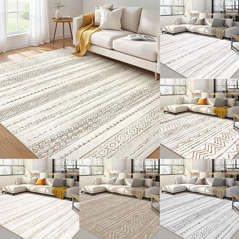 Navak Carpet Bohemian Carpet Moroccan Farmhouse Neutral Wind Anti Pollution Indoor Rug Home Bedroom Dining Table Office Room Decoration Mat