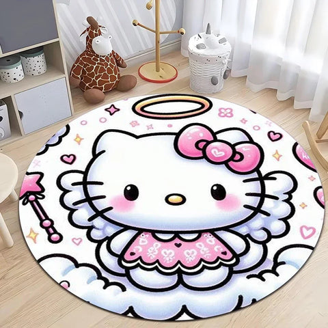 Navak Carpet Daily Picks Sanrio Hello Kitty Carpet Living Room Children's Crawling Mat Round Rug Living Room Area Rug Games Washroom Floor Mat