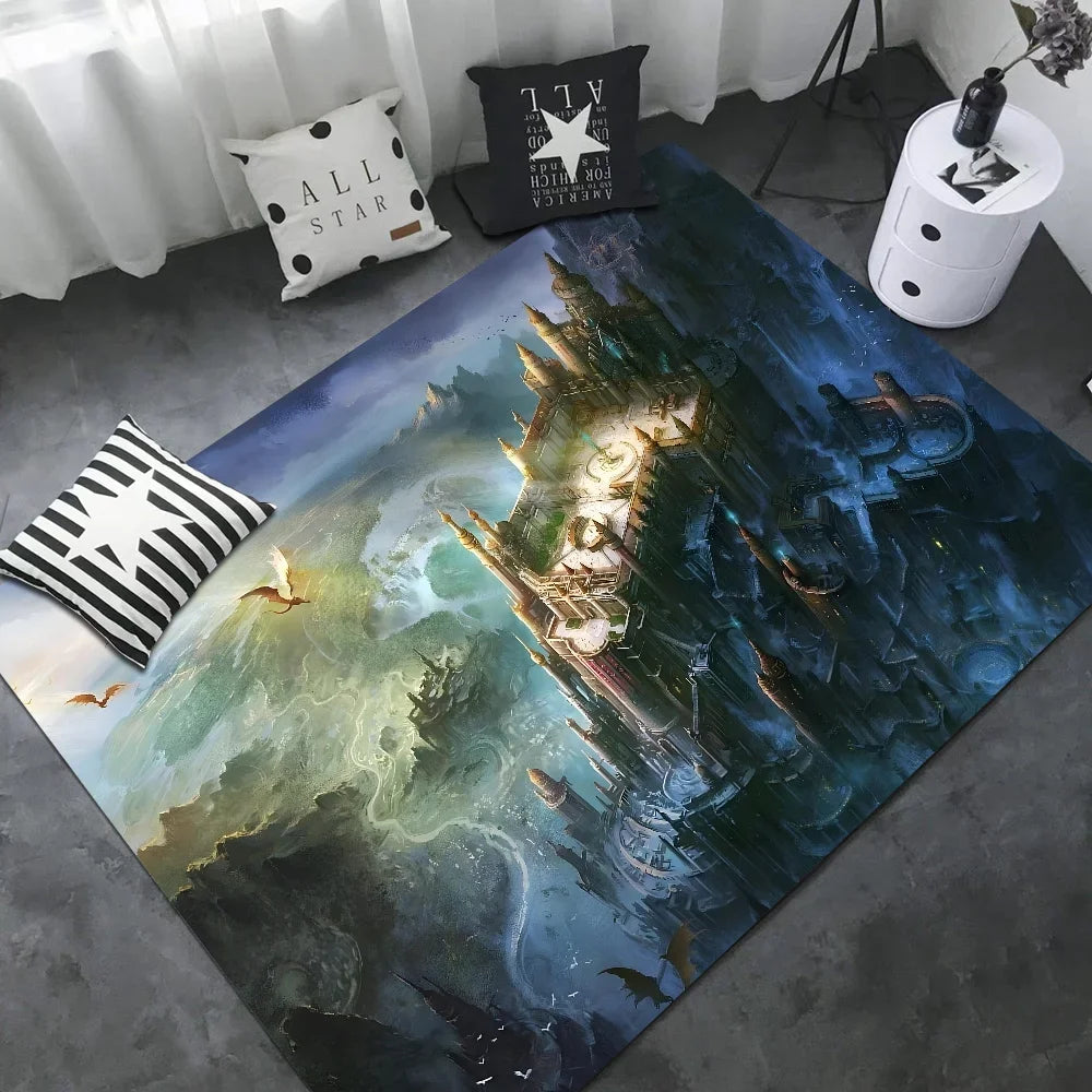 Navak Carpet L-Lords Game Rings Hallway Carpet Retro Multiple Choice Living Room Kitchen Rug Non-Slip Welcome Rug