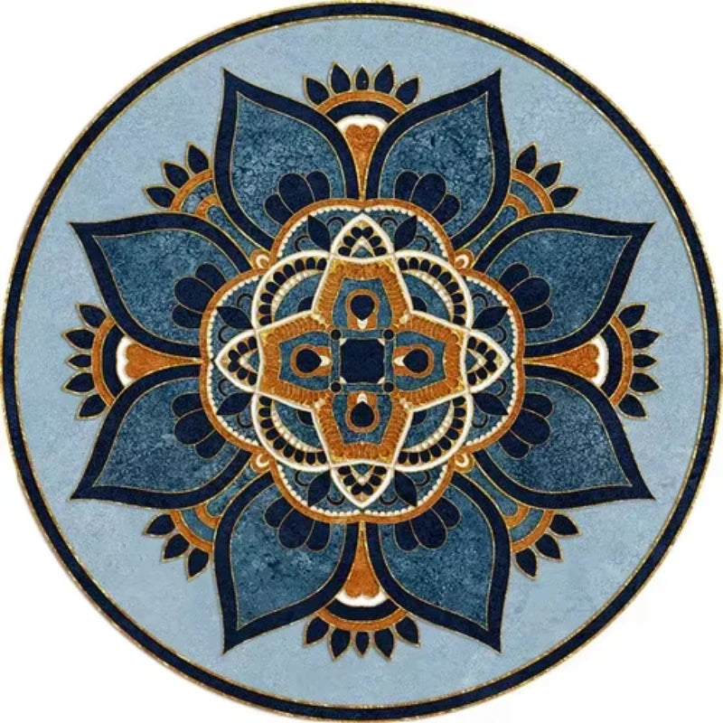 Navak Carpet Persian Style Living Room Carpet Bedroom Decoration Dressing Table Cloakroom Non-slip Floor Carpets Circular Area Rugs
