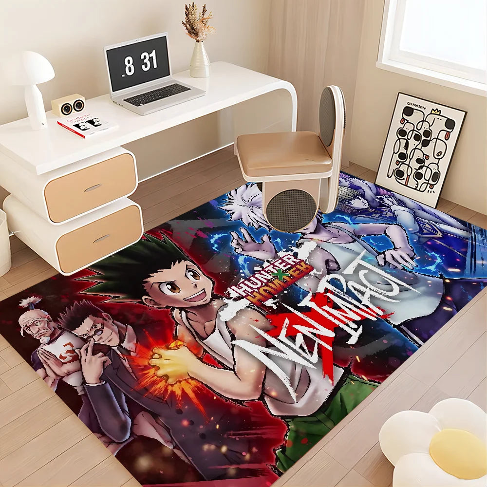 Navak Carpet Hunter X Hunter Anime Hallway Carpet Non-Slip Laundry Room Mat Laundry Decor Balcony Child Living Room Toilet Rug
