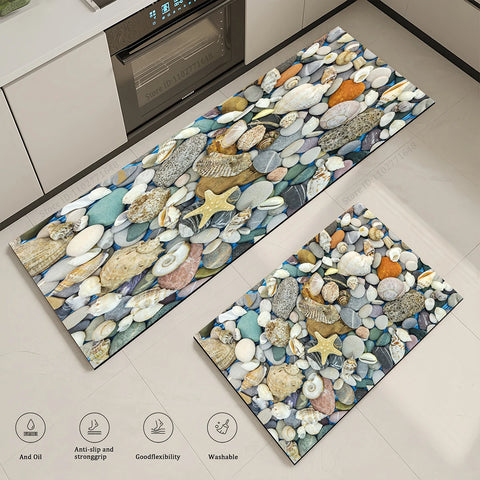 Navak Carpet Kitchen Stone Rug Waterproof and Non-slip Kitchen Long Floor Mat Quality Washable Bedroom Hallway Corner Entrance Doormat Carpet