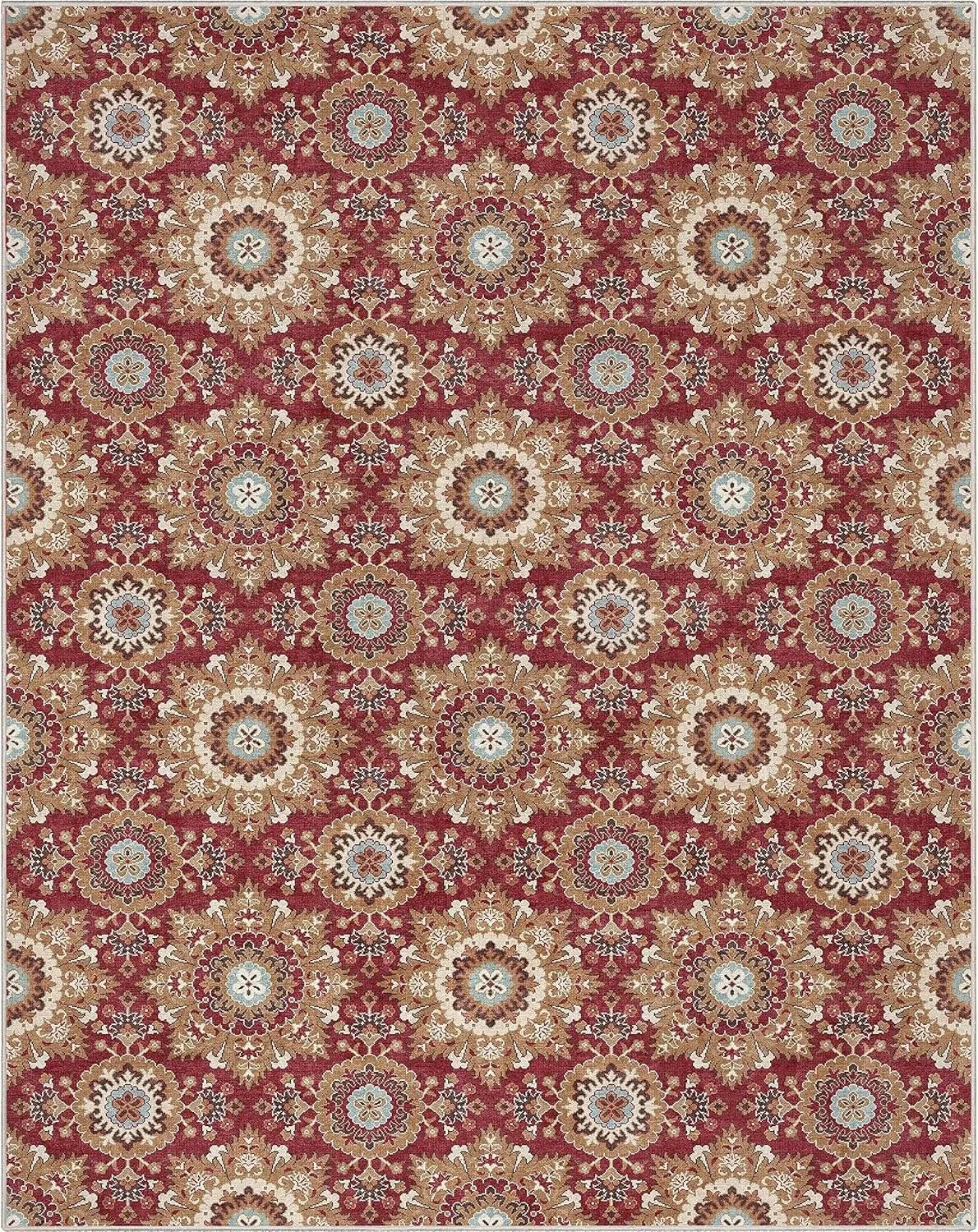 Navak Carpet Retro Floral Print Carpets for Living Room Coffee Table Sofa Decor Bedroom Area Rugs Non-slip Washable Home Cloakroom Floor Mat