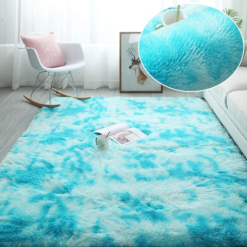 Navak Carpet Hairy Rainbow Rugs for Children Bedroom Soft Furry Carpets Living Room Kids Baby Room Nursery Playroom Cute Room Decor Area Rug