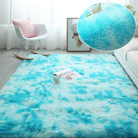 Navak Carpet Hairy Rainbow Rugs for Children Bedroom Soft Furry Carpets Living Room Kids Baby Room Nursery Playroom Cute Room Decor Area Rug