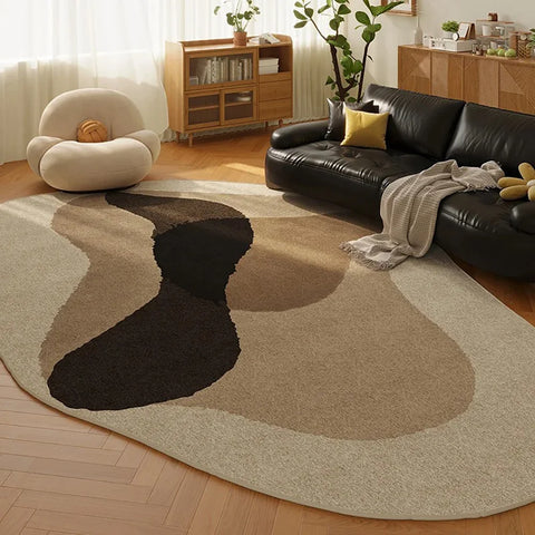 Navak Carpet Exclusive Picks Nordic Line Faux Wool Carpet - Scandi Minimalist Area Rug for Sofa, Bedroom & Bedside, Durable Non-Slip Mat Home Decor