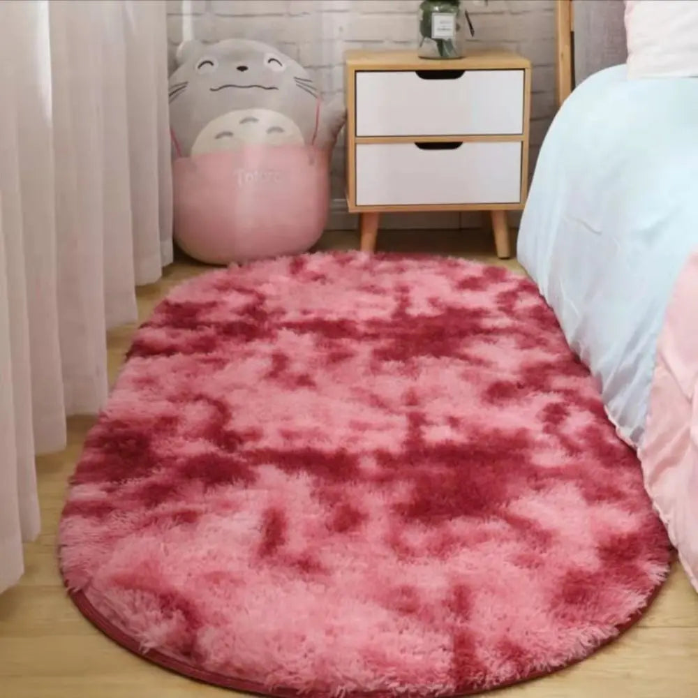 Navak Carpet Tie-dyed New Non Slip Imitation Wool Long Hair Carpet Floor Protection Bedroom Mats Faux Fur Sheepskin Rug Soft Rugs