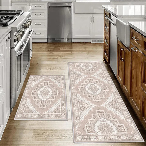 Navak Carpet Exclusive Picks1/2PCS Bohemian Kitchen Floor Mats Anti-slip Washable Bathroom Bathroom Door Mats Hallway Aisle Floor Mats Home Decoration