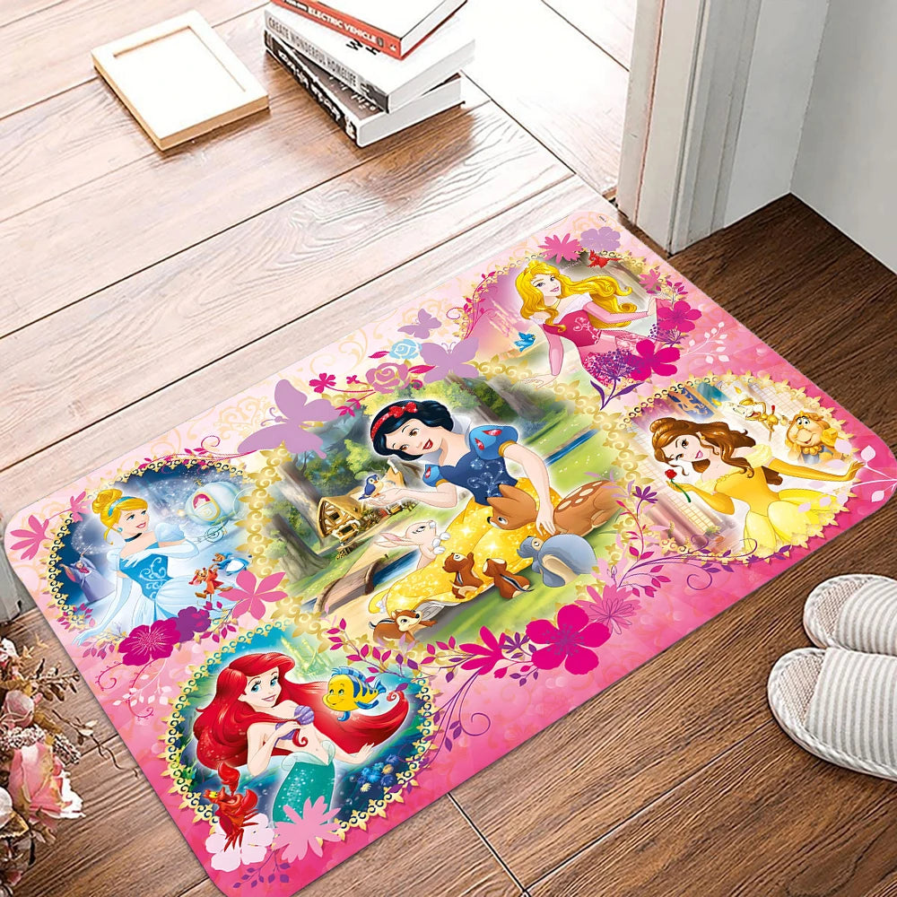 Navak Carpet Daily Picks Cartoon Disney Princess Door Mat Entrance Non-slip Doormat Washable Kitchen Carpet Hallway Rugs Bathroom Bath Door Mats