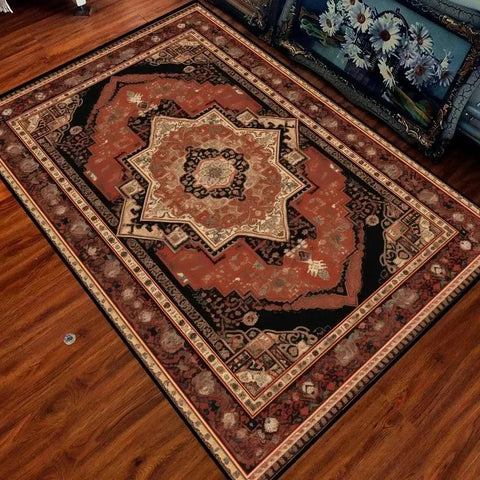 Navak Carpet Trendy Moroccan Pattern Carpet Machine Washable Rug for Boho Living Room Decor Non Slip Floor Mat for Bedroom and Lounge Areas