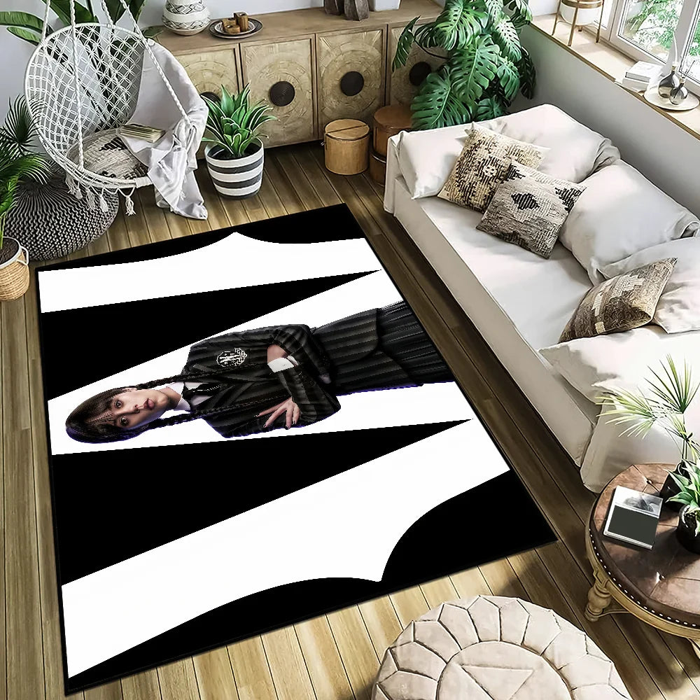 Navak Carpet horror movie W-WednesdayS-2 small carpet Rug Carpet Home Decor Bedroom Mat Hallway Balcony Carpet Entrance Doormat Decoration