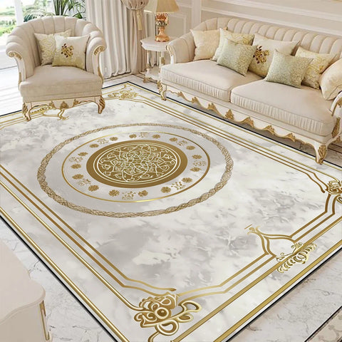 Navak Carpet Luxury Style Living Room Large Area Rug Home Room Decor Floor Mats Lounge Sofa Coffee Non-slip Carpet Bedroom Cloakroom Washable