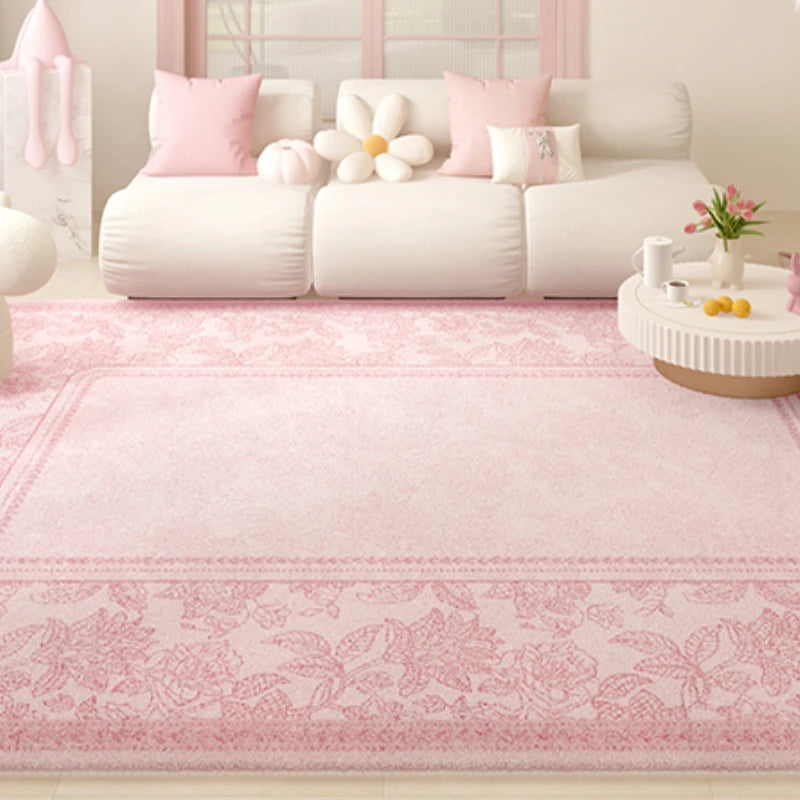 Navak Carpet Korean Minimalist Area Rug – Thick  Blush Pink Living Room Carpet, Oversized Bedroom Floor Mat, Soft & Cozy