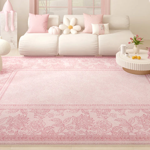 Navak Carpet Korean Minimalist Area Rug – Thick  Blush Pink Living Room Carpet, Oversized Bedroom Floor Mat, Soft & Cozy
