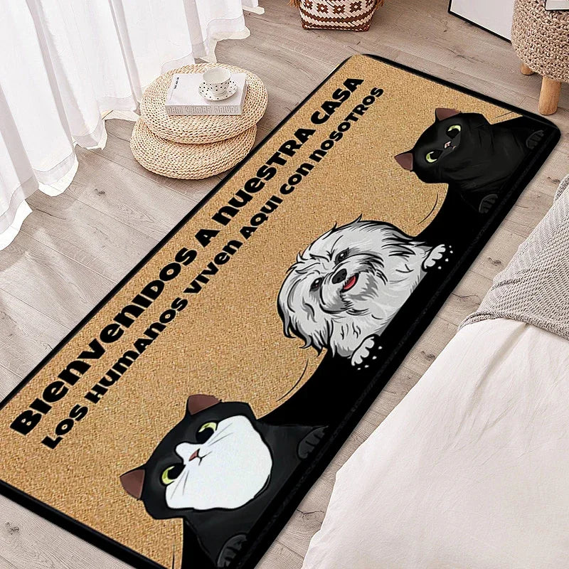 Navak Carpet Carpet for Bedroom Lovely Pet Foot Mat Cat Dog Entrance Doormat Custom Living Room Hallway Bathroom Rug Kitchen Accessories