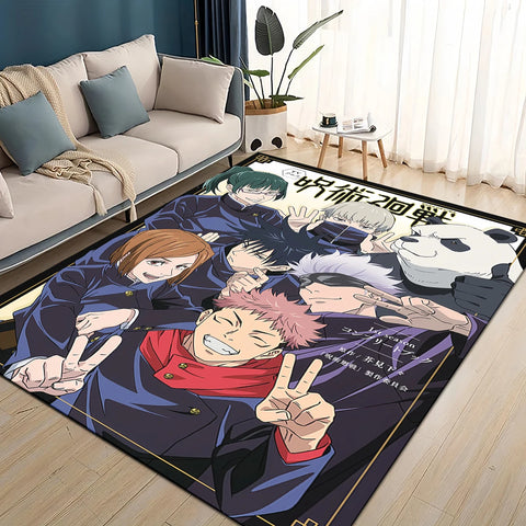 Navak Carpet 3D Cartoon Jujutsu Kaisen Anime Itadori Yuj Carpet Rug for Living Room Bedroom Home Sofa Decoration,kids Play Non-slip Floor Mat