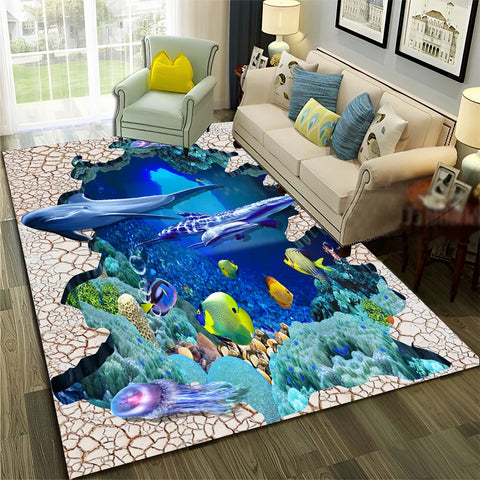 Navak Carpet 3D Illusion Vision Hallucination HD Carpet Rug for Home Living Room Bedroom Sofa Doormat Decor,Child Area Rug Non-slip Floor Mat